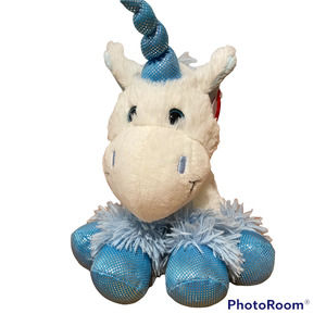 Anee Park Unicorn plush with tag white blue sparkle children toys Easter basket
